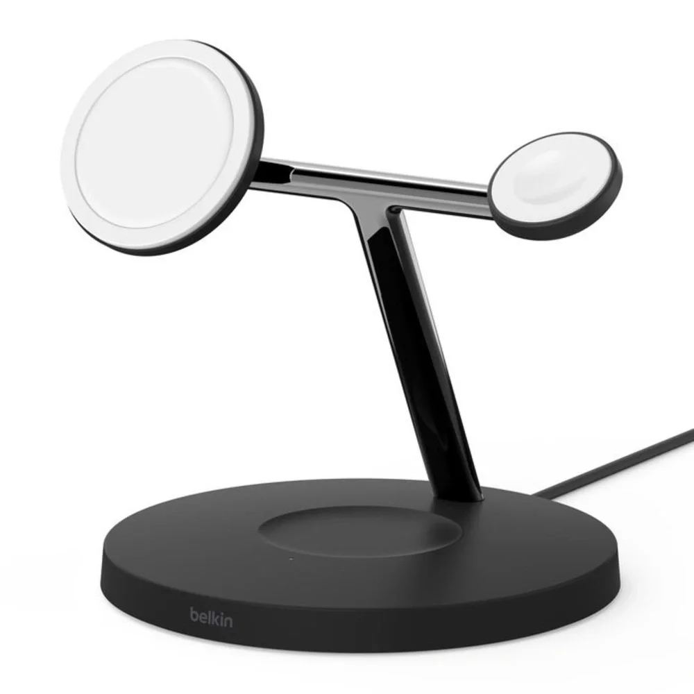 Belkin MagSafe 3-in-1 Wireless Charging Stand | Black/White | NWOT